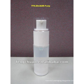 Clear round plastic airless cream packaging pump bottles 30 ml